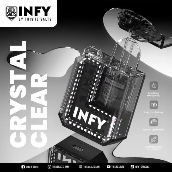 ขายบุหรี่ไฟฟ้า pod ราคาถูก-พอต infy- cube box-crystal clear