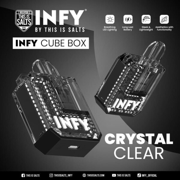 บุหรี่ไฟฟ้า-พอต infy cube box-crystal clear
