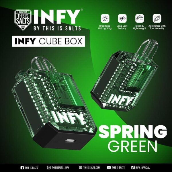 บุหรี่ไฟฟ้า-พอต infy cube box-spring green