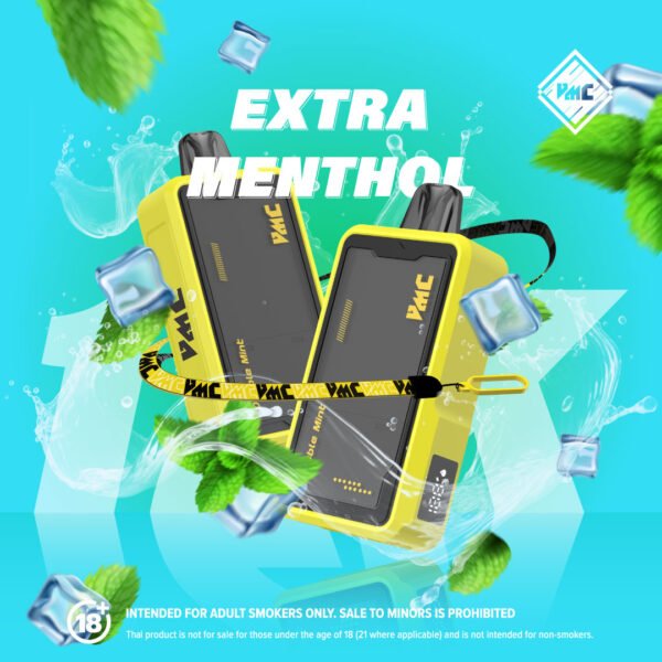 บุหรี่ไฟฟ้าเชียงใหม่-พอตใช้แล้วทิ้ง-vmc12k-extra menthol