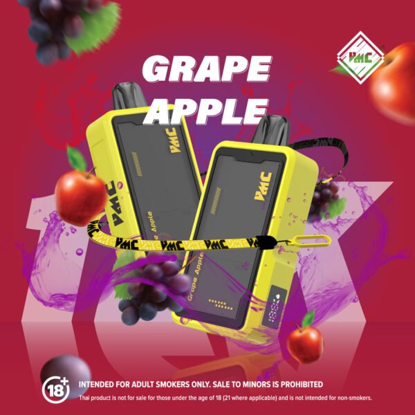 บุหรี่ไฟฟ้าเชียงใหม่-พอตใช้แล้วทิ้ง-vmc12k-grape apple