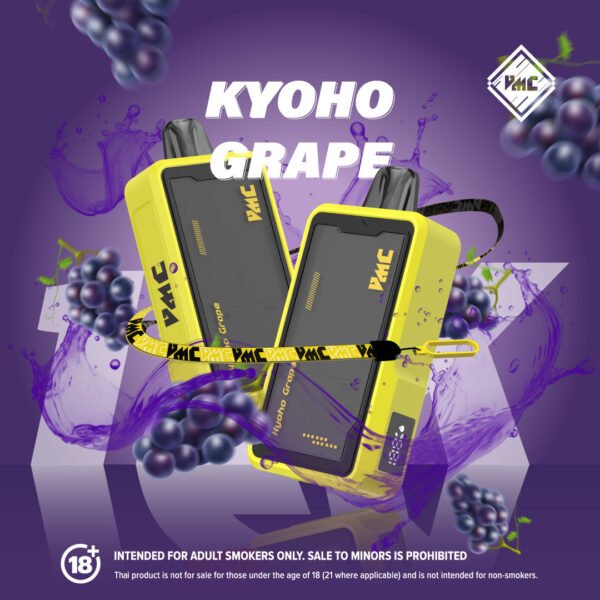 บุหรี่ไฟฟ้าเชียงใหม่-พอตใช้แล้วทิ้ง-vmc12k-kyoho grape