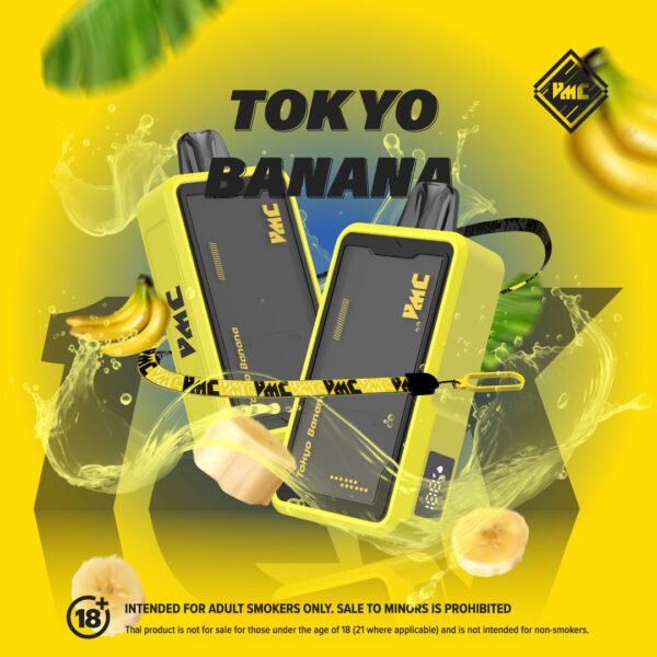 บุหรี่ไฟฟ้าเชียงใหม่-พอตใช้แล้วทิ้ง-vmc12k-tokyo banana